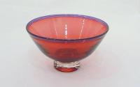 Twists Glass - Large Spirit Bowl Ruby/Blue